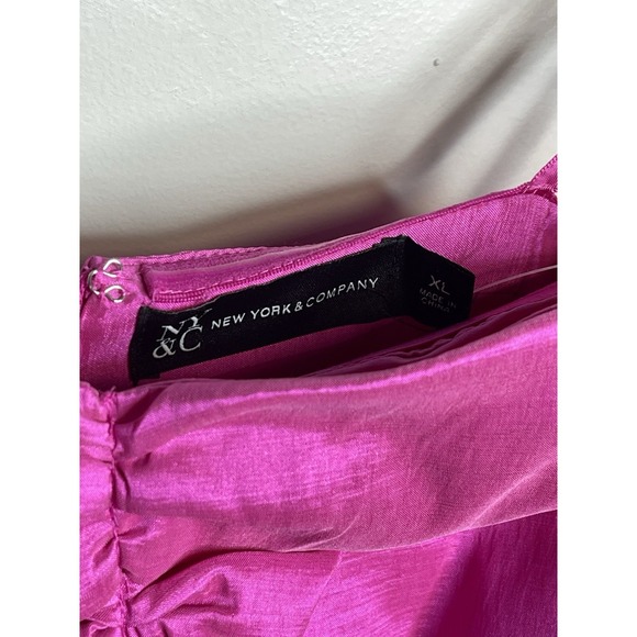 NWT NEW YORK & COMPANY Womens High Low Pink Maxi Dress Size XL NY&C - Picture 9 of 10